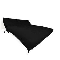 Sofa Cama Futon Oriental King Preto Madeira Maciça Pinus Natural Sem Pintura - 5