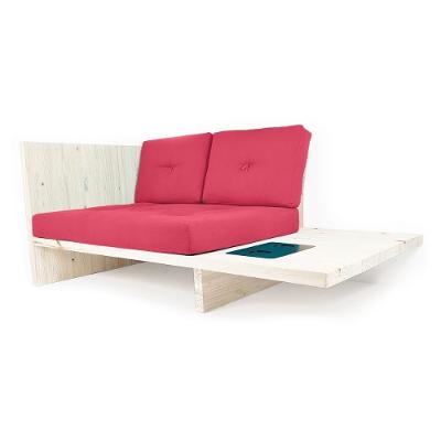 Sofá 2 Lugares Londres Pinus Natural