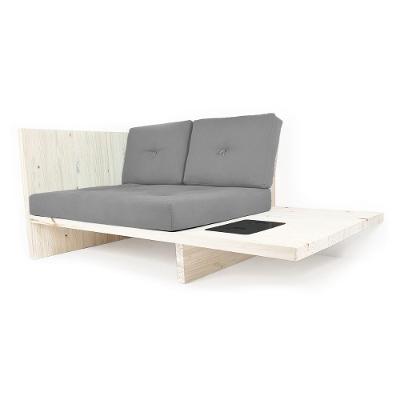 Sofá 2 Lugares Londres Pinus Natural