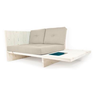 Sofá 2 Lugares Londres Pinus Natural