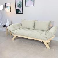 Sofá Japão Futon Acquablock Branco Off Em Madeira Maciça