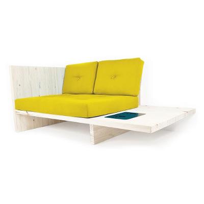 Sofá 2 Lugares Londres Pinus Natural