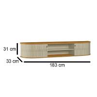 Rack Suspenso Para Sala Algarve - 7 Decor Cumaru E Opala - 4