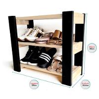 Sapateira Hall Entrada Organizador Multiuso Madeira Maçiça - 5