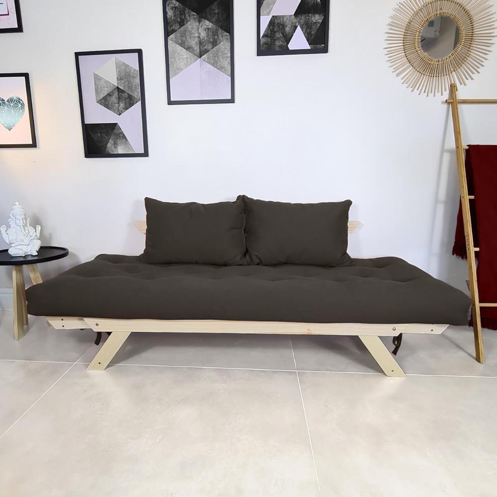 Sofá Japão Futon Acquablock Chumbo Em Madeira Maciça - 3