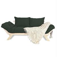 Sofá Japão Futon Verde Militar Em Madeira Maciça - 1