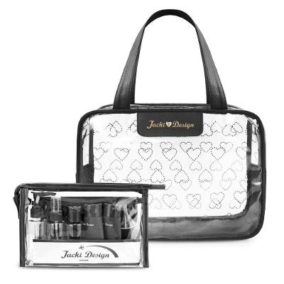 Kit De Bolsa Transparente E Frascos De Viagem De 10 Peças Preto