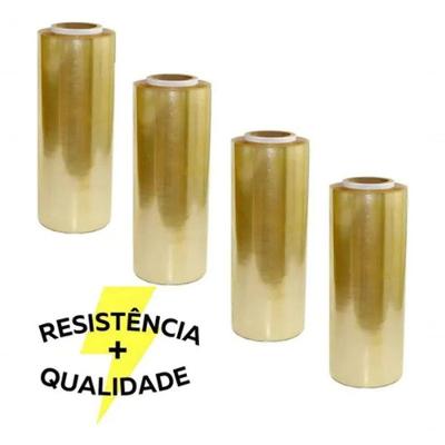 Kit 4 Rolo Bobina Plastico Filme Pvc 28cm X 300m- 300 Metros