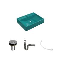 Kit Cuba Rt49 C/válvula Click 1''b (2,6cm) + Sifão Cromado + Flexível Azul Turquesa Azul Turquesa - 2