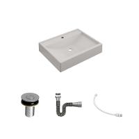 Kit Cuba Rt49 C/válvula Click 1''b (2,6cm) + Sifão Cromado + Flexível Bege Bege - 2