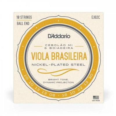 Encordoamento Para Viola Brasileira Cebolão Mi/boiadeira Ej82c D Addario [f002]