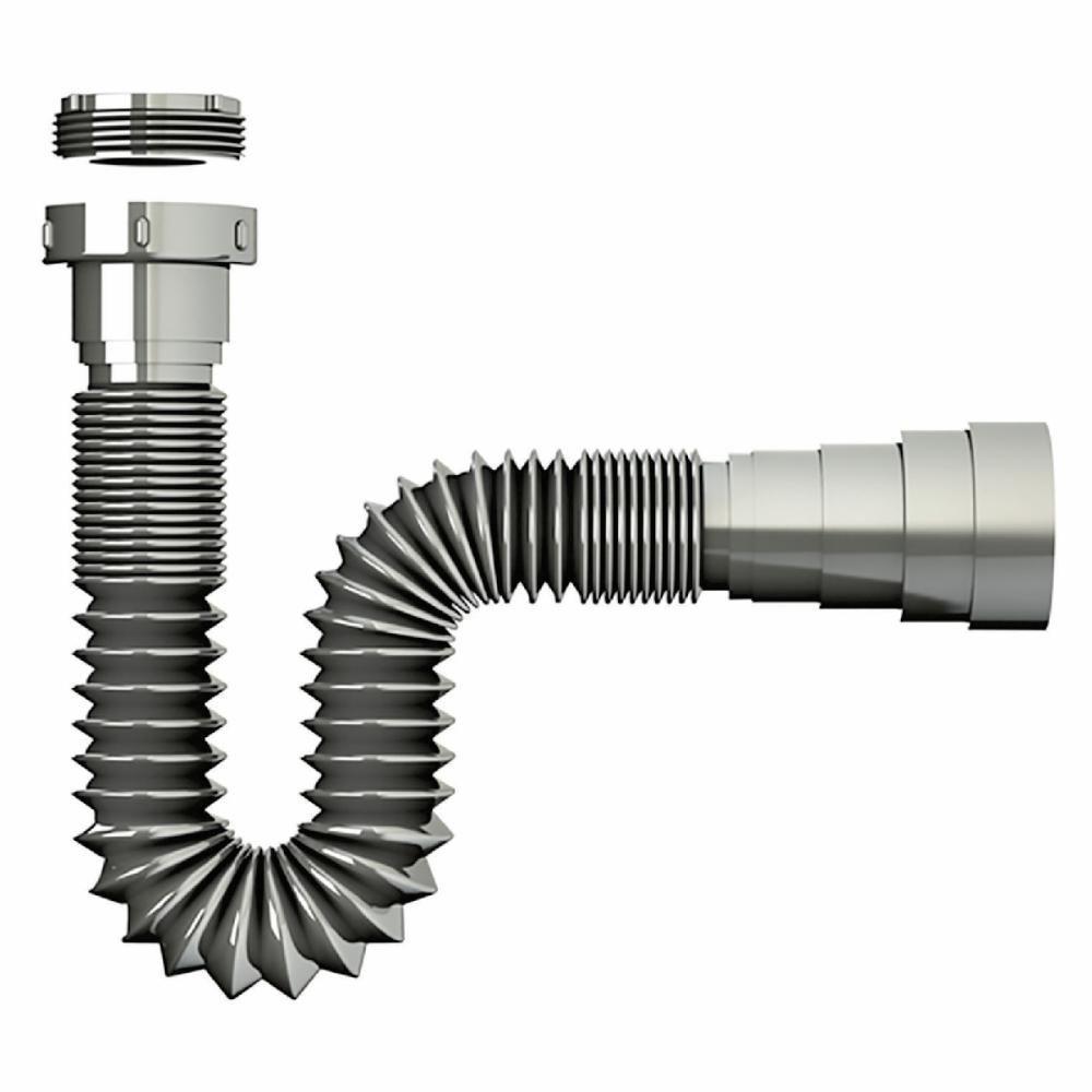 Kit Cuba Rt49 C/válvula Click 1''b (2,6cm) + Sifão Cromado + Flexível Branca Branca - 2