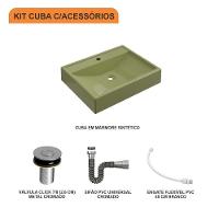 Kit Cuba Rt49 C/válvula Click 1''b (2,6cm) + Sifão Cromado + Flexível Verde Acqua Verde Acqua - 7