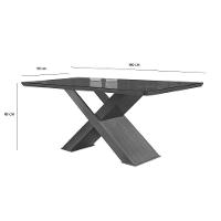 Mesa de Sala Jantar Imperatriz + Tampo Madeirado Vidro Curvo 180x90cm Off White/Imbuia-Vidro Off White - Rufato - 2