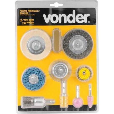 Jogo Ponta Montada / Escova Com 10 Pecas - Vonder Sem Variação único