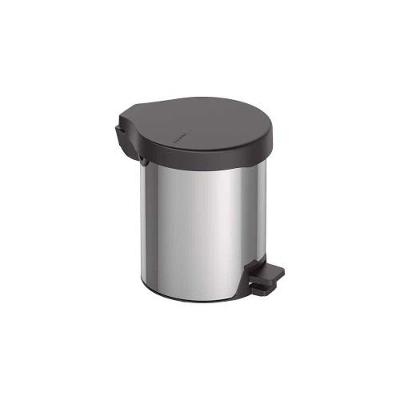 Lixeira Inox Pedal 5 Litros Tramontina - Aço Inox Aisi 430 - Polido - Pegador Para Transporte