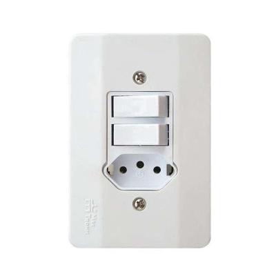 Interruptor Paralelo + Tomada 2 Peças - Linha Millenium Mectronic 9000