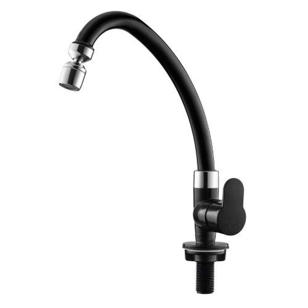 Torneira Tivoli Bica Móvel Mesa Preta/cromada - Abs - Herc - 1