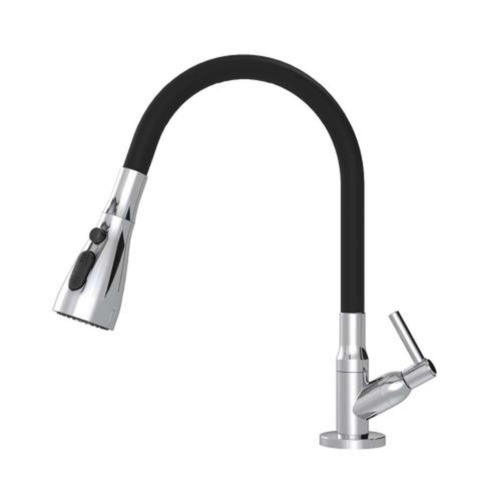 Torneira Pia Cozinha/mesa Gourmet Triplo Jet Preta C70 1/4 Volta 1/2 1168 Dn15 Cromada Real Metais - 1