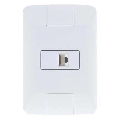 Tomada Fone Americano Rj11 - Conjunto Linha Aria Tramontina - Branco - Modular - Fixação Facilitada
