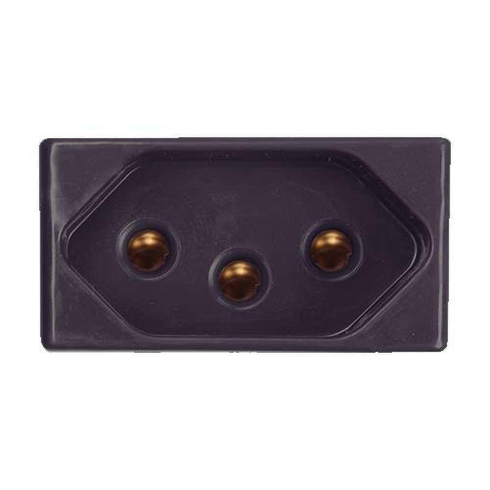 Tomada 10a 2p+t Grafite Tramontina - Sistema Modular 250v - 1