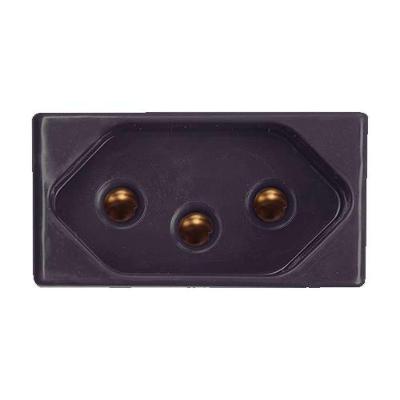 Tomada 10a 2p+t Grafite Tramontina - Sistema Modular 250v