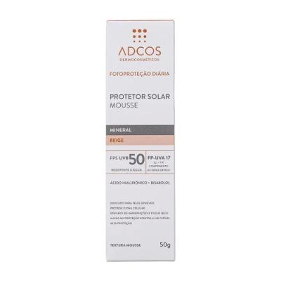 Protetor Solar Adcos Fps 50 Mousse Beige 50ml