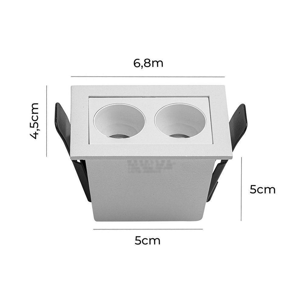 Spot De Embutir Nordecor Downlight Powerus Led Alto Irc 90 4w Bivolt Lente Branca 3000k - 5