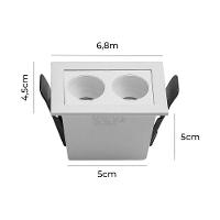 Spot De Embutir Nordecor Downlight Powerus Led Alto Irc 90 4w Bivolt Lente Branca 3000k - 5