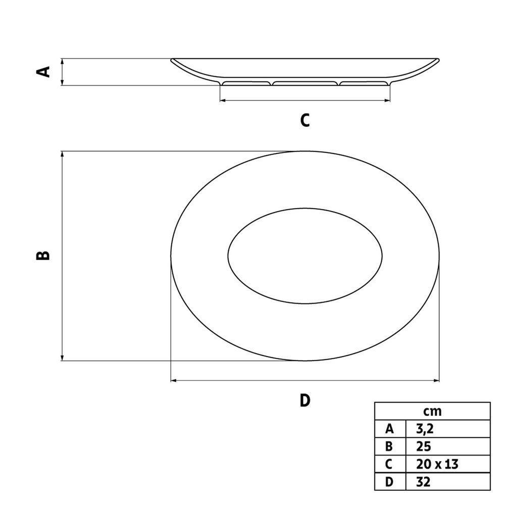 Travessa Oval Tramontina Maria Augusta Porcelana 32x25cm Tramontina - 2