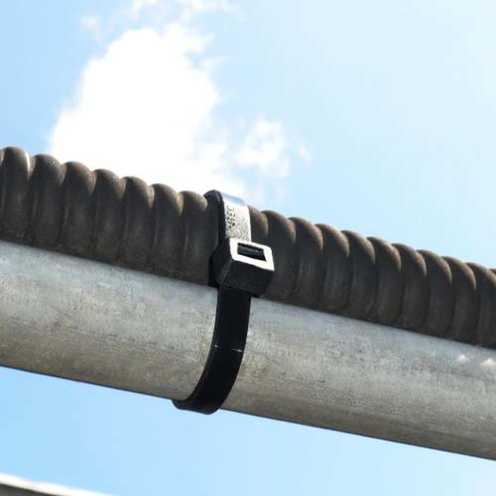 Abraçadeira Cinta 2,5 X 209mm Preta Uv - Kit Com 100 Unidades - Resistente Ao Sol - Nylon 6.6 - 2