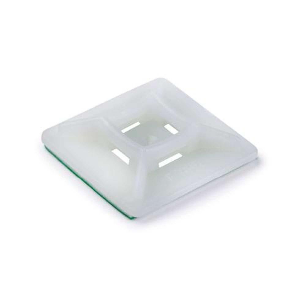 Fixador Autoadesivo Para Abraçadeira Nylon 28x28mm - Kit Com 10 Unidades - Uso Interno E Externo - 1
