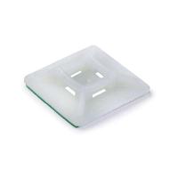 Fixador Autoadesivo Para Abraçadeira Nylon 28x28mm - Kit Com 10 Unidades - Uso Interno E Externo - 1