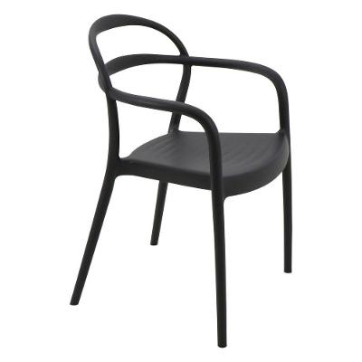 Cadeira Tramontina Sissi Eco Em Polipropileno E Fibra De Vidro Com Braços Preto Tramontina