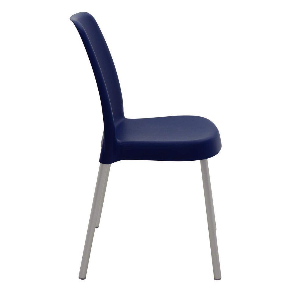Cadeira Tramontina Vanda Com Pernas De Alumínio Em Polipropileno Azul Yale Tramontina - 2