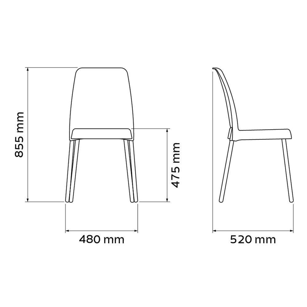 Cadeira Tramontina Vanda Com Pernas De Alumínio Em Polipropileno Azul Yale Tramontina - 5