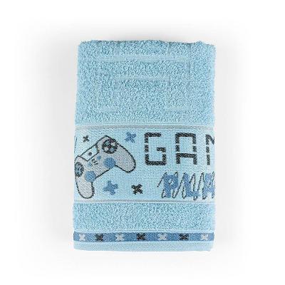 Toalha De Banho Infantil Pitico 1,15m X 75cm 100% Algodão Macio - Game Azul