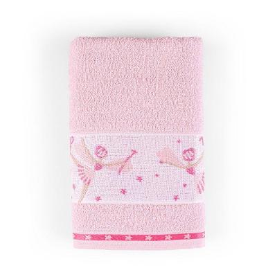 Toalha De Banho Infantil Pitico 1,15m X 75cm 100% Algodão Macio - Bailarina Rosa