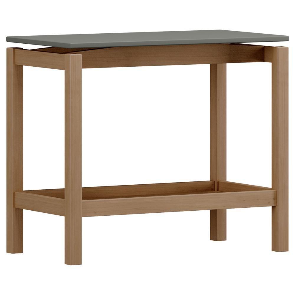 Mesa Lateral Para Sala De Estar Retangular Esdras F06 Oak Ferrolack - Lyam Decor - 1