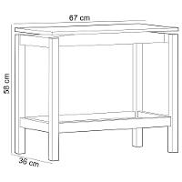 Mesa Lateral Para Sala De Estar Retangular Esdras F06 Oak Ferrolack - Lyam Decor - 2