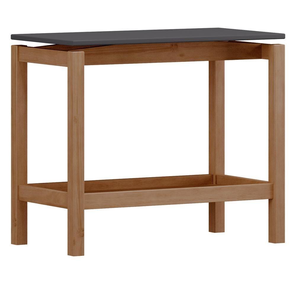 Mesa Lateral Para Sala De Estar Retangular Esdras F06 Tauari Concret - Lyam Decor - 1