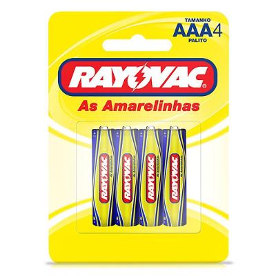 Pilha Rayovac As Amarelinhas 10307 Aaa Pequena Blister Com 4 1,5