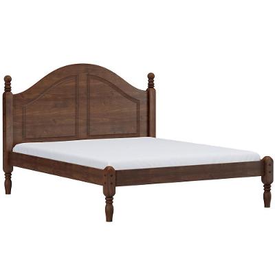 Cama Casal Queen De Madeira Maciça Provençal Para Colchão 158x198 Zahav F06 Café - Lyam Decor