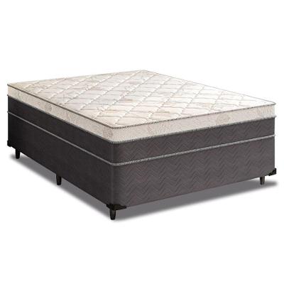 Cama Box Casal + Colchão Molas Ensacadas Luare Europillow 138x188x70cm