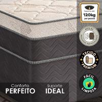 Cama Box King + Colchão Molas Ensacadas Luare Europillow 193x203x70cm - 3