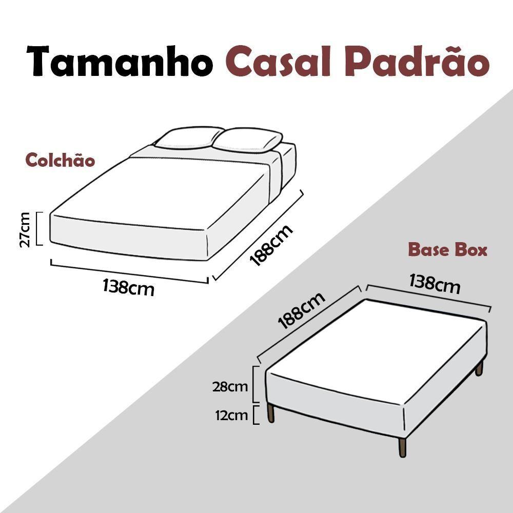 Cama Box Casal + Colchão Molas Ensacadas Capitano Eps Europillow 138x188x67cm - 4
