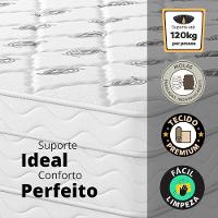 Cama Box Casal + Colchão Molas Ensacadas Capitano Eps Europillow 138x188x67cm - 3