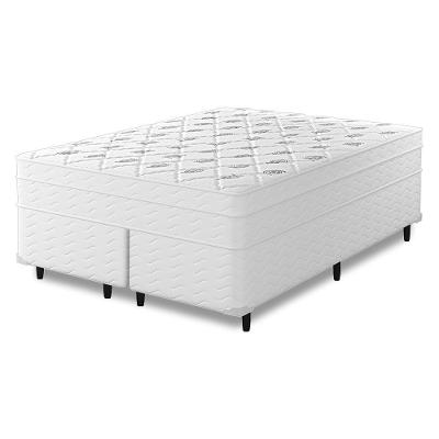 Cama Box Queen + Colchão Molas Ensacadas Capitano Eps Europillow 158x198x67cm