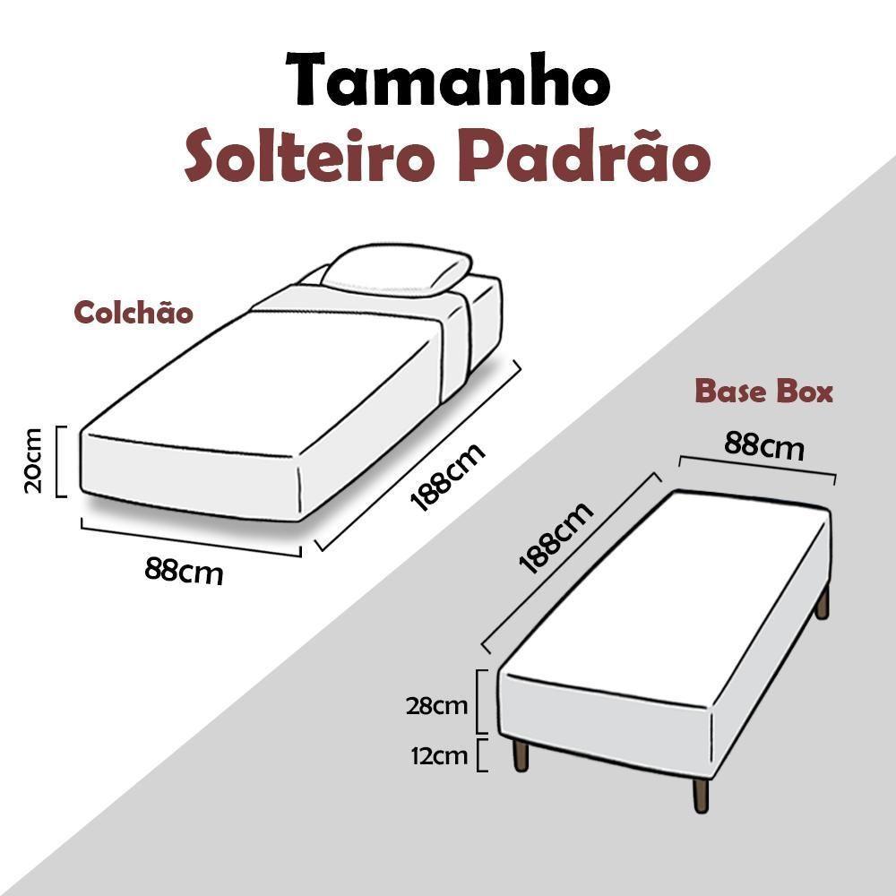 Cama Box Solteiro + Colchão Mola Ensacada Capitano Eps Europillow 88x188x67cm - 2
