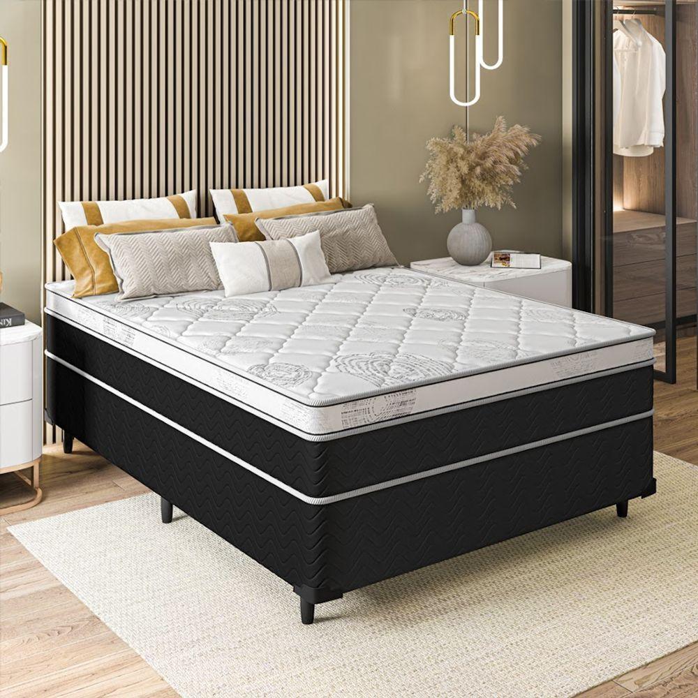 Cama Box Queen + Colchão Molas Ensacadas Varena Europillow 158x198x70cm - 4